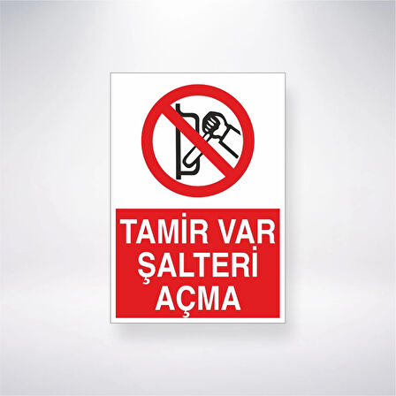 Tamir Var Şalteri Açma Sticker 20X28 Cm