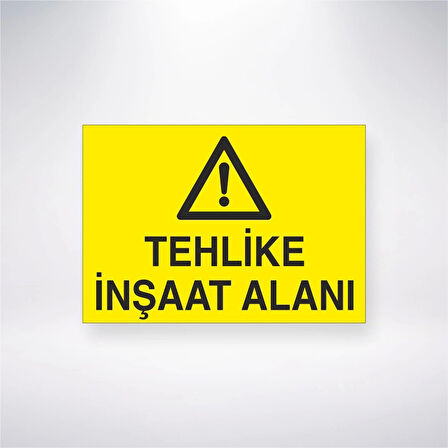 Tehlike İnşaat Alanı Sticker 20X28 Cm