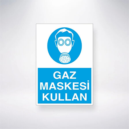 Gaz Maskesi Kullan Sticker 20X28 Cm