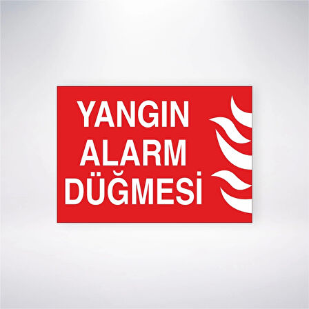 Yangın Alarmı Düğmesi Sticker 20X28 Cm