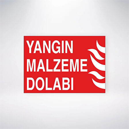 Yangın Malzeme Dolabı Sticker 20X28 Cm