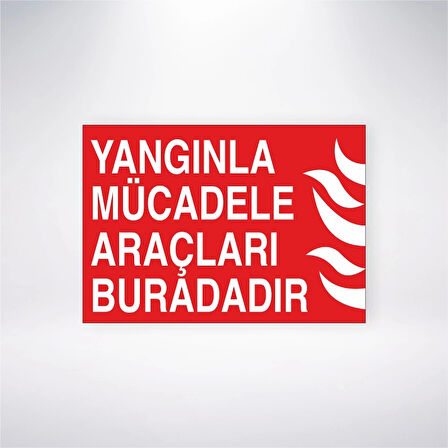 Yangınla Mücadele Araçları Buradadır Sticker 20X28 Cm