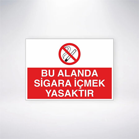 Bu Alanda Sigara İçmek Yasaktır Sticker 20X28 Cm