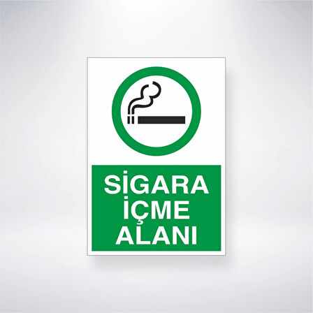 Sigara İçme Alanı Sticker 20X28 Cm