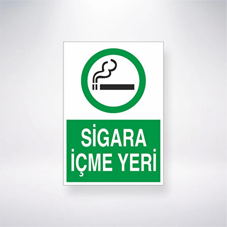 Sigara İçme Yeri Sticker 20X28 Cm