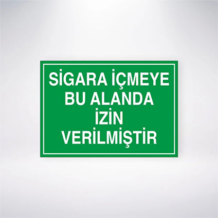 Sigara İçmeye Bu Alanda İzin Verilmiştir Sticker 20X28 Cm
