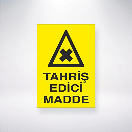 Tahriş Edici Madde Sticker 20X28 Cm