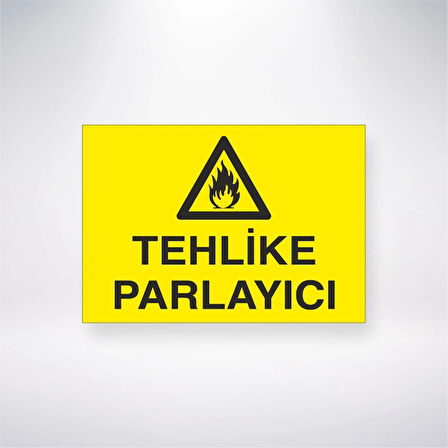 Tehlike Parlayıcı Sticker 20X28 Cm