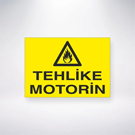 Tehlike Motorin Sticker 20X28 Cm