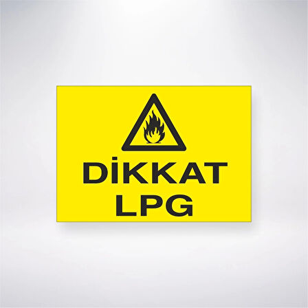 Dikkat Lpg Sticker 20X28 Cm