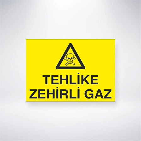 Tehlike Zehirli Gaz Sticker 20X28 Cm