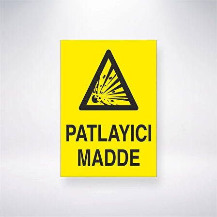 Patlayıcı Madde Sticker 20X28 Cm