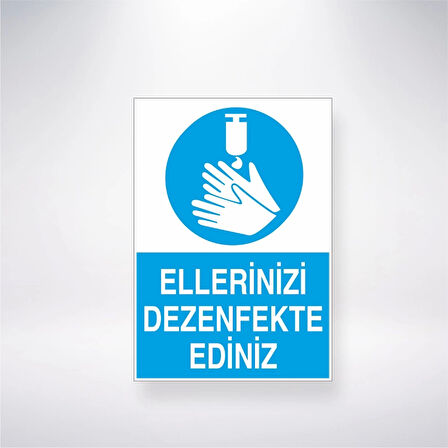 Ellerinizi Dezenfekte Ediniz Sticker 20X28 Cm