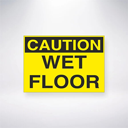 Caution Wet Floor Sticker 20X28 Cm