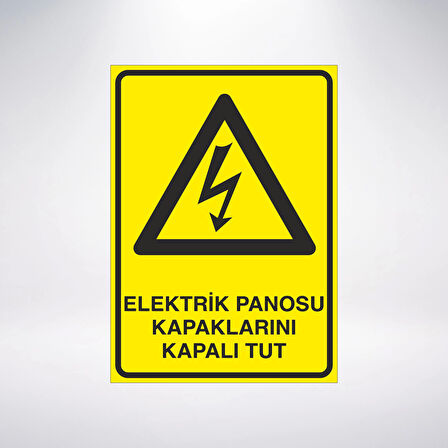 Elektrik Panosu Kapaklarını Kapalı Tut 21x29 Arkası Yapışkanlı Sticker