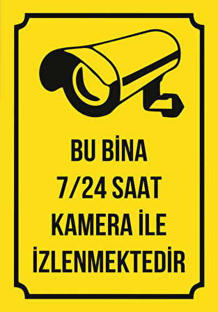 Bu Bina Kamera ile İzlenmektedir Sticker 20X28 Cm