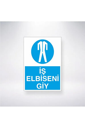 Iş Elbiseni Giy 21x35 Arkası Arkası Yapışkanlı Sticker