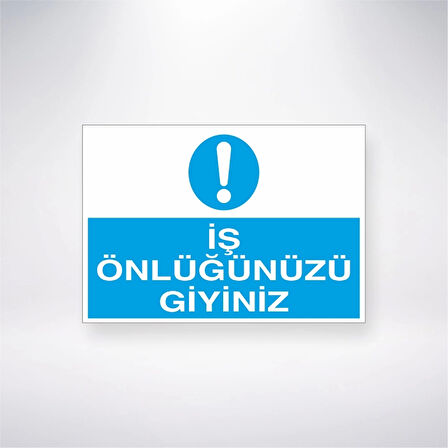İş Önlüğünüzü Giyiniz Sticker 20X28 Cm