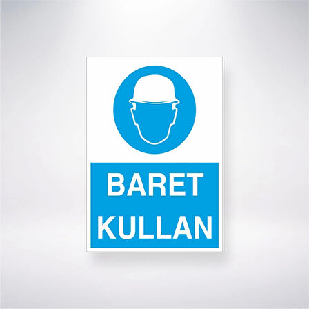 Baret Kullan İş Güvenlik Panosu Sticker