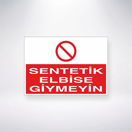 Sentetik Elbise Giymeyin Sticker 20X28 Cm