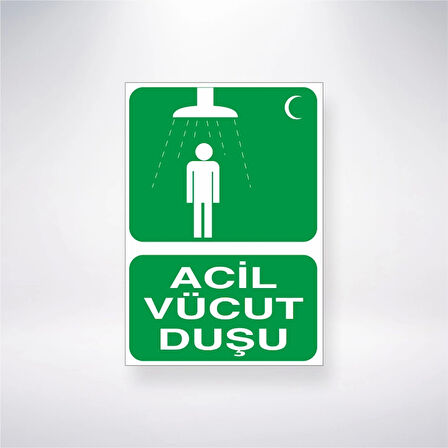 Acil Vücut Duşu Sticker 20X28 Cm