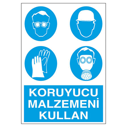 Koruyucu Malzemeni Kullan 21x28 Iş Güvenliği Sticker IGP222, 