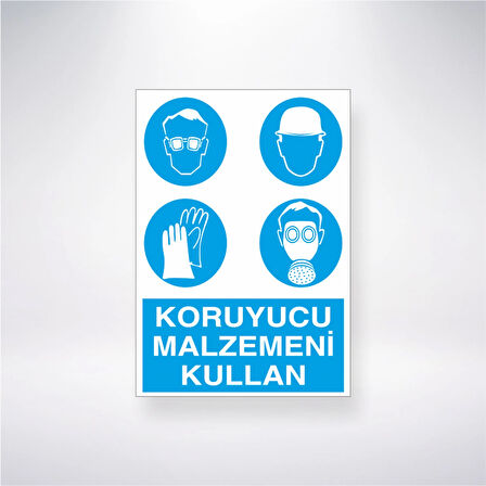 Koruyucu Malzemeni Kullan 21x28 Iş Güvenliği Sticker IGP222, 