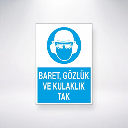 Baret, Gözlük ve Kulaklık Tak Sticker 20X28 Cm