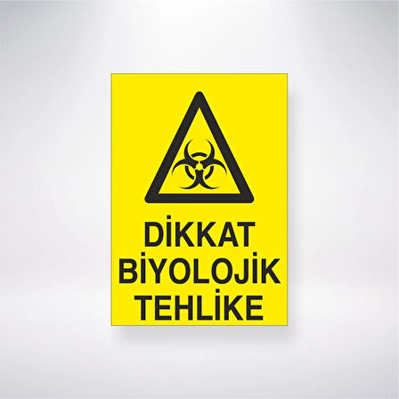 Dikkat Biyolojik Tehlike Sticker 20X28 Cm