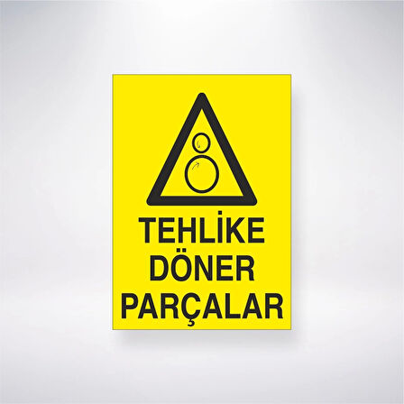 Tehlike Döner Parçalar Sticker 20X28 Cm