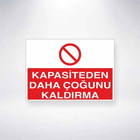 Kapasiteden Daha Çoğunu Kaldırma Sticker 20X28 Cm