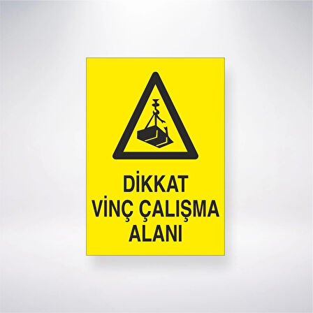 Dikkat Vinç Çalışma Alanı Sticker 20X28 Cm