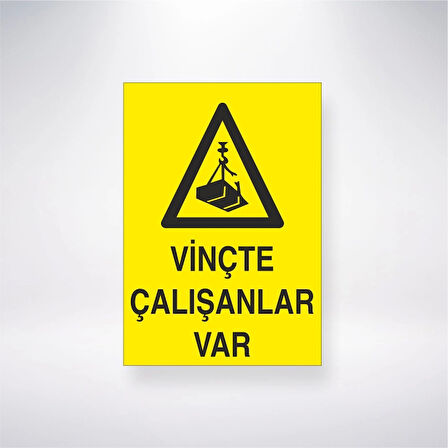 Vinçte Çalışanlar Var Sticker 20X28 Cm