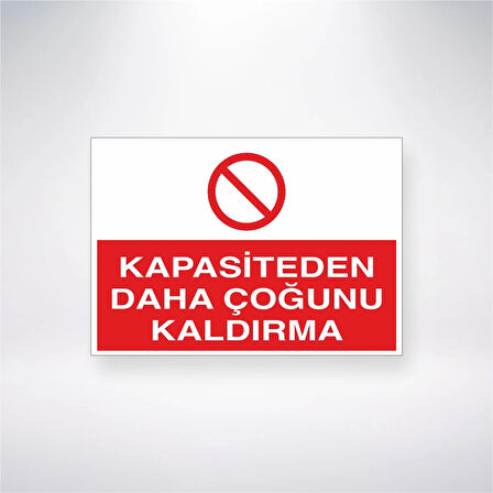 Kapasiteden Daha Çoğunu Kaldırma Sticker 20X28 Cm