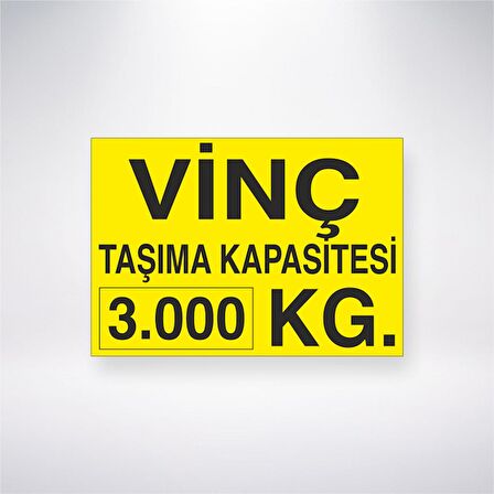 Vinç Taşıma Kapasitesi 3.000 KG 21x35 Arkası Yapışkanlı Levha