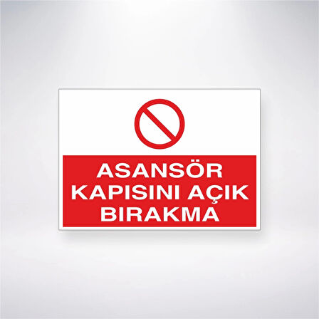 Asansör Kapısını Açık Bırakma Sticker 20X28 Cm