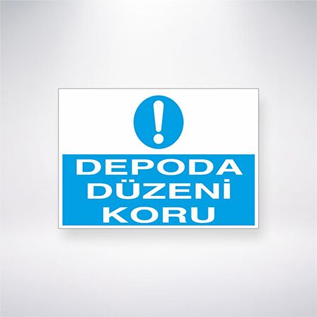 Depoda Düzeni Koru 21x35 Arkası Yapışkanlı Levha