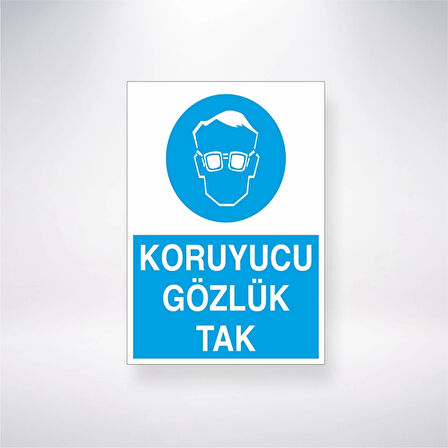 Koruyucu Gözlük Tak Sticker 20X28 Cm