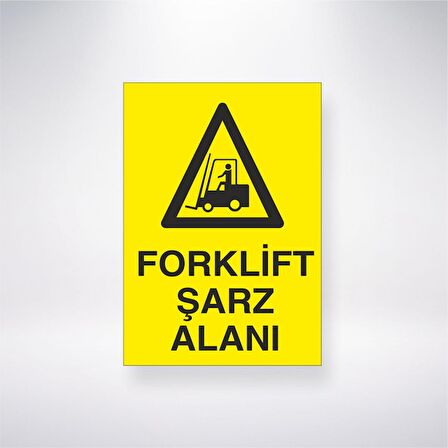 Forklift Şarz Alanı 21x35 Arkası Yapışkanlı Levha