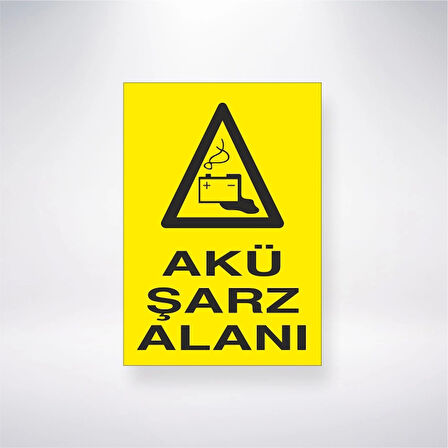 Akü Şarz Alanı Sticker 20X28 Cm
