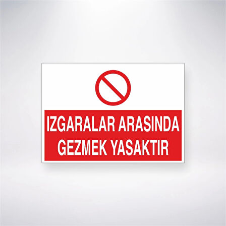 Izgaralar Arasında Gezmek Yasaktır Sticker 20X28 Cm