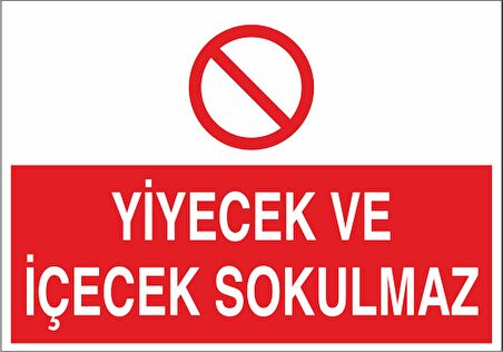 Yiyecek Ve İçecek Sokulmaz 21x35 Arkası Yapışkanlı Levha