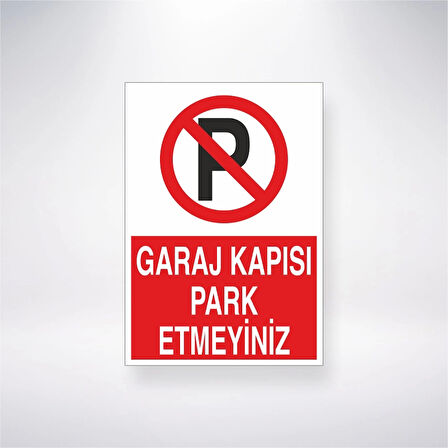 Garaj Kapısı Park Etmeyiniz Sticker 20X28 Cm