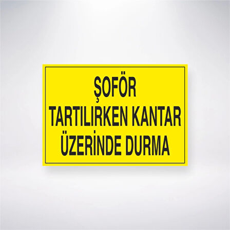 Şoför Tartılırken Kantar Üzerinde Durma Sticker 20X28 Cm