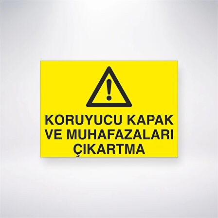 Koruyucu Kapak ve Muhafazaları Çıkartma Sticker 20X28 Cm