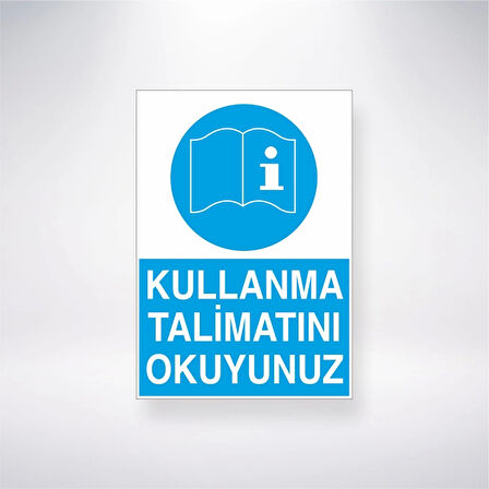 Kullanma Talimatını Okuyunuz Sticker 20X28 Cm