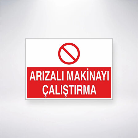 Arızalı Makineyi Çalıştırma Sticker 20X28 Cm