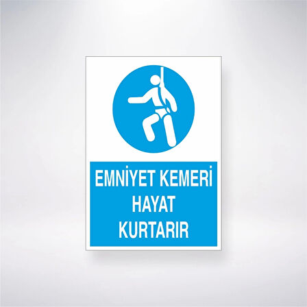 Emniyet Kemeri Hayat Kurtarır Sticker 20X28 Cm