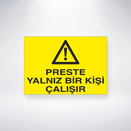 Preste Yalnız Bir Kişi Çalışır Sticker 20X28 Cm