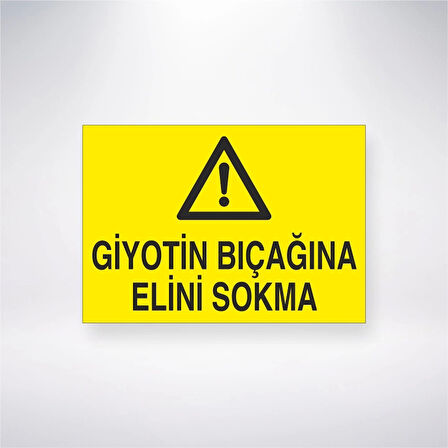 Giyotin Bıçağına Elini Sokma Sticker 20X28 Cm